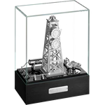 Exclusive table clock "Gaz Derrick" Palladium-plated